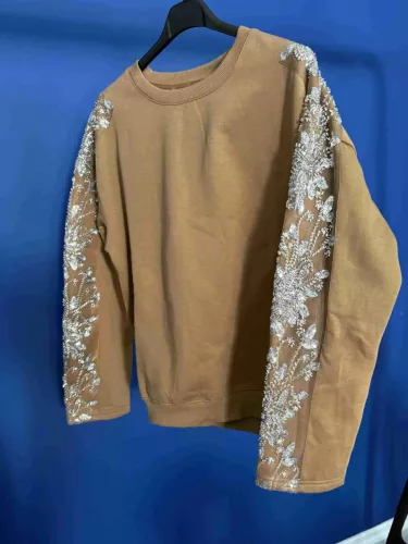 Beunique Fashion Köves ujjú melegítő pulcsi Taupe M