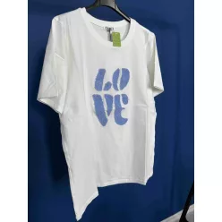 BeUnique Fashion 3D mintás póló love Blue One Size