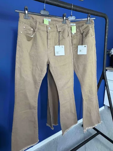 Beunique Fashion Trapéz rojtos aljú nadrág Taupe L