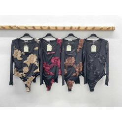 BeUnique Fashion 3D himzett tüll body Black One Size