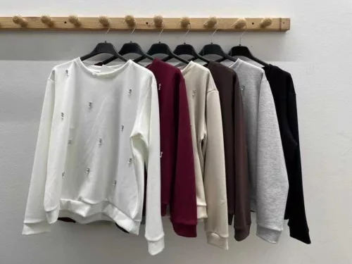 Beunique Fashion Köves gyöngyös melegítő pulóver Beige One Size