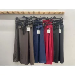   Beunique Fashion Elől zsebes dupla öves szoknya Dark Blue One Size