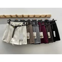 Beunique Fashion Rakott szoknyanadrág övvel Black M