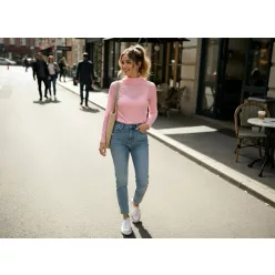 BeUnique Fashion azsúrozott felső Pink One Size