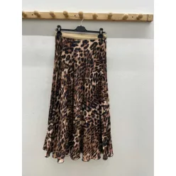   Beunique Fashion Leopardmintás plisszírozott szoknya  One Size