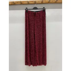   Beunique Fashion Gyöngy_díszített_alkalmi_nadrág_Bordó_One_Size