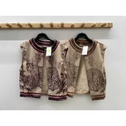   Beunique Fashion Leopardos gyapjúhatású mellény Burgundy One Size