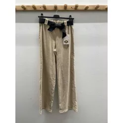   Beunique Fashion Kordbársony bőszárú nadrág Beige One Size