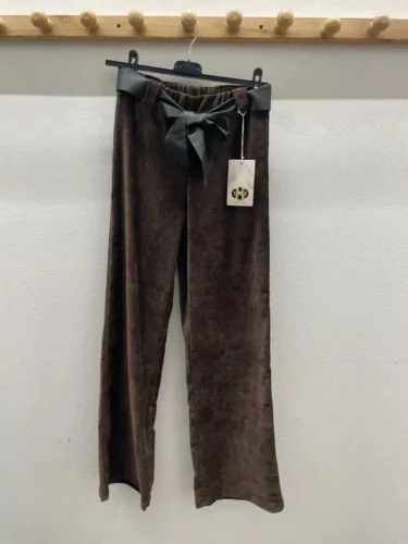 Beunique Fashion Kordbársony bőszárú nadrág Coffee  One Size