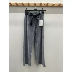   Beunique Fashion Kordbársony bőszárú nadrág Grey One Size