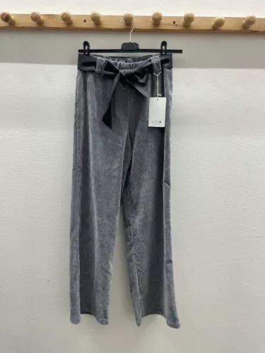 Beunique Fashion Kordbársony bőszárú nadrág Grey One Size