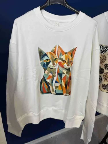 Beunique Fashion Melegítő pulóver cat Beige One Size