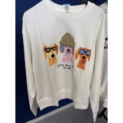   Beunique Fashion Melegítő pulóver dachshund White  One Size