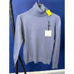 Beunique Fashion Finom kötött garbó Grey Blue One Size