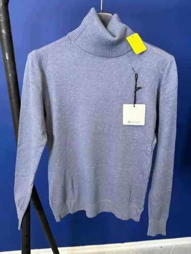 Beunique Fashion Finom kötött garbó Grey Blue One Size