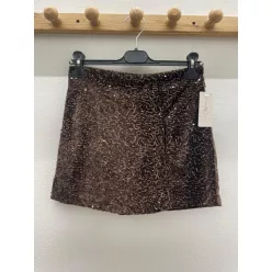   Beunique Fashion Bársony flitteres nadrágszoknya Coffee One Size