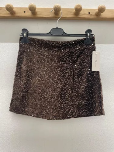 Beunique Fashion Bársony flitteres nadrágszoknya Coffee One Size