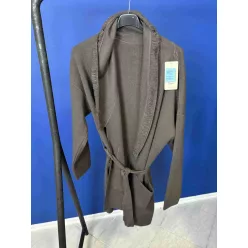   Beunique Fashion Kötött megkötős kardigán gallérján rojtos díszítéssel Coffee One Size