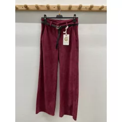 Beunique Fashion Kordbársony nadrág Burgundy M