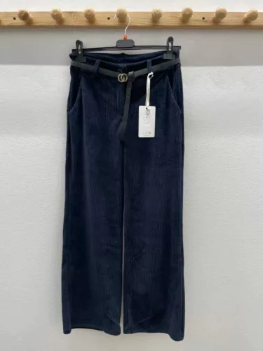 Beunique Fashion Kordbársony nadrág Dark Blue M