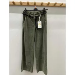 Beunique Fashion Kordbársony nadrág Military Green M