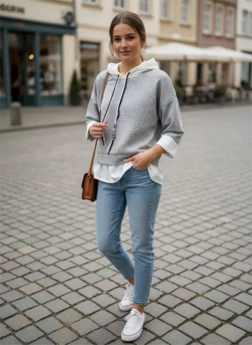 BeUnique Fashion extra puha pulcsi húzózsinórral Grey One Size