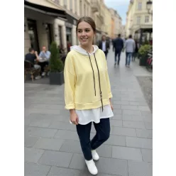   BeUnique Fashion extra puha pulcsi húzózsinórral Yellow One Size