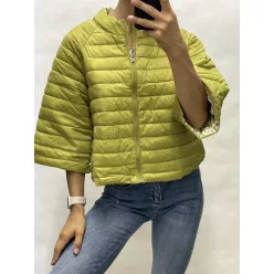   Beunique Fashion Steppelt háromnegyedes ujjú dzseki zöld S