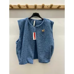   Beunique Fashion Gyapjú hatású mellény Light Blue One Size