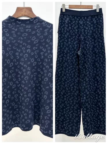 BeUnique Fashion Kötött állatmintás szett fényes szállal Dark Blue One Size