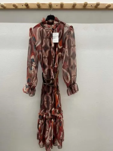 Beunique Fashion Muszlin ruha Coffee Orange One Size