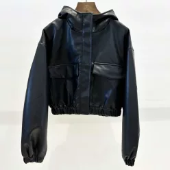 Beunique Fashion Ecobőr dzseki bomber fazon black