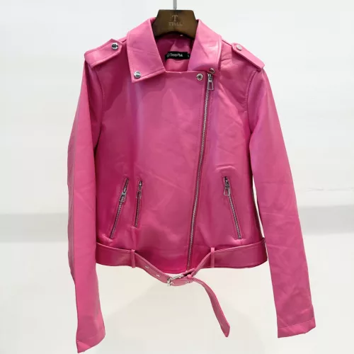 Beunique Fashion Ecobőr dzseki fuxsia 