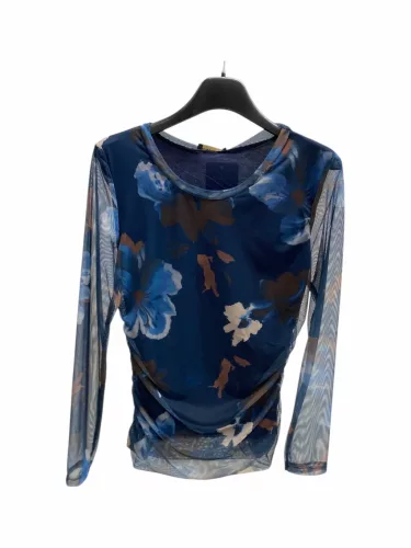 BeUnique Fashion Virág mintás tüll felső Blue One Size