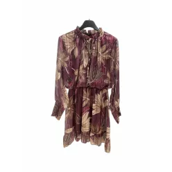 Beunique Fashion Muszlin ruha Burgundy One Size