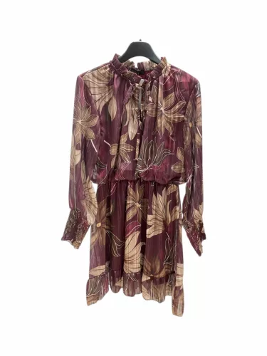 Beunique Fashion Muszlin ruha Burgundy One Size