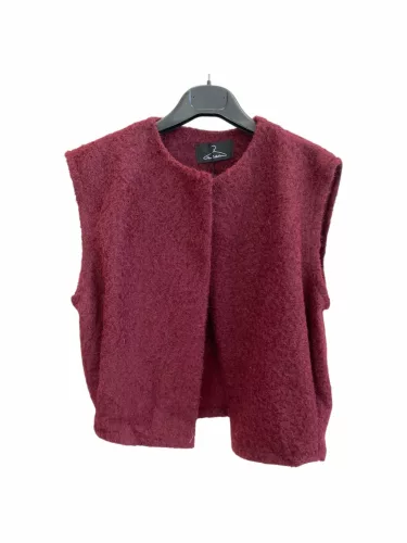 Beunique Fashion Gyapjú hatású mellény Burgundy One Size