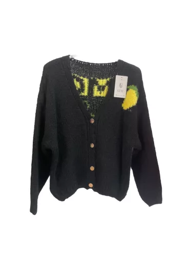 Beunique Fashion Limoncello kardigán Black One Size