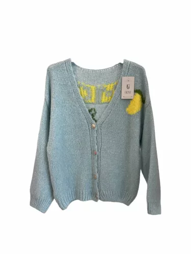 Beunique Fashion Limoncello kardigán Light Blue One Size