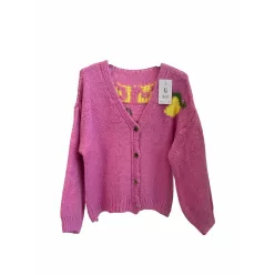 Beunique Fashion Limoncello kardigán Pink One Size
