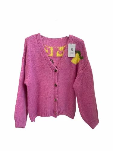 Beunique Fashion Limoncello kardigán Pink One Size