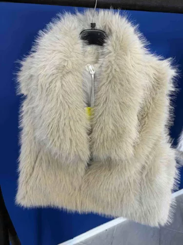 Beunique Fashion Szörme mellény Beige L