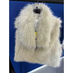 Beunique Fashion Szörme mellény Beige M