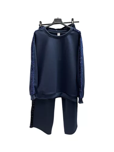 Beunique Fashion Flitteres passzés szabadidő szett Dark Blue One Size