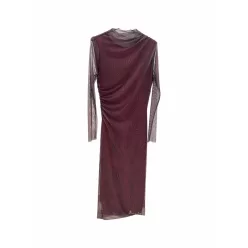   Beunique Fashion Deréknál húzott tüll ruha Burgundy One Size