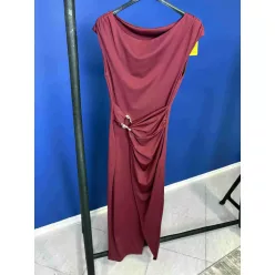   Beunique Fashion Hidegselyem ruha arany csattal Burgundy One Size