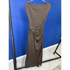   Beunique Fashion Hidegselyem ruha arany csattal Coffee One Size