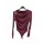 BeUnique Fashion Hidegselyem body arany dekor gombbal Burgundy One Size