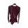 BeUnique Fashion Átlapolós hidegselyem felső arany dekor gombbal Burgundy One Size