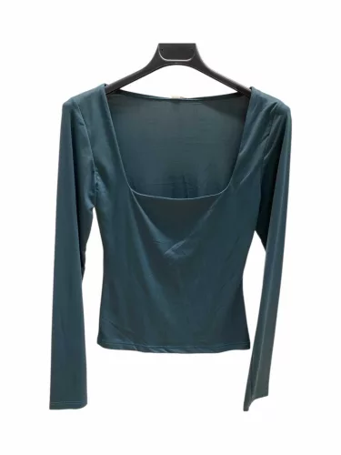 BeUnique Fashion Hidegselyem felső szögletes dekoltázzsal Petrol One Size